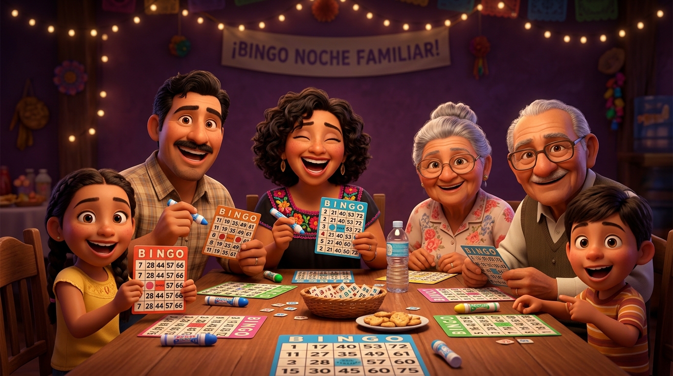 Familia jugando Bingo LATAM